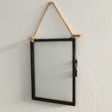 Distressed Metal and Glass Hanging Picture Frame