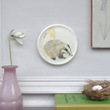 badger and primrose wall plate