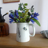 bee and lavender porcelain jug