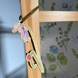 Bluebell and Ladybird Wooden Hanging Decoration