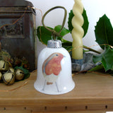 Robin Fine Bone China Bell Christmas Decoration