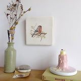 bullfinch watercolour painting for bedroom decor
