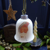 Robin Fine Bone China Bell Christmas Decoration