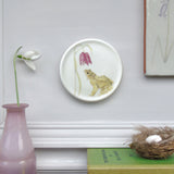 frog and spring flower wall plate