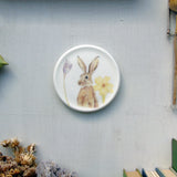 hare round china decorative plate