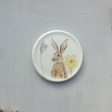 hare watercolour painting wall decoration