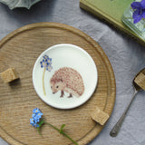 Hedgehog and forget me not coaster