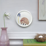 hedgehog and forget me not plate