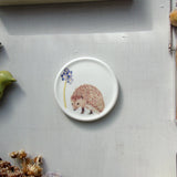 hedgehog ceramic wall plate