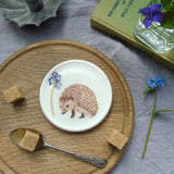 Hedgehog and forget me not coaster