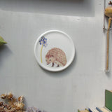 hedgehog illustrated china plate