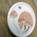 SECONDS Hedgehog bone china coaster