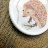 SECONDS Hedgehog bone china coaster