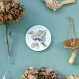 jay and oak leaves hanging decoration