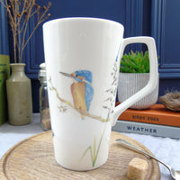 Kingfisher bone china tall latte Mug