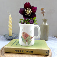 Wren and Snowdrops bone china mini cream jug