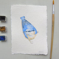 Nuthatch Original Watercolour Painting Unframed