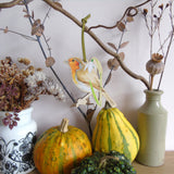 Robin and Snowdrop Wooden Hanging Decoration