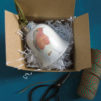 Robin Fine Bone China Bell Christmas Decoration