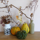 Robin and Snowdrop Wooden Hanging Decoration
