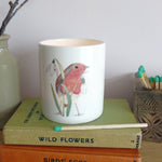 Robin bone china candle holder