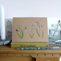 Snowdrops Hand Finished Greetings Card