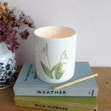 snowdrop design ceramic lantern 