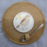 SECONDS Song thrush bone china coaster