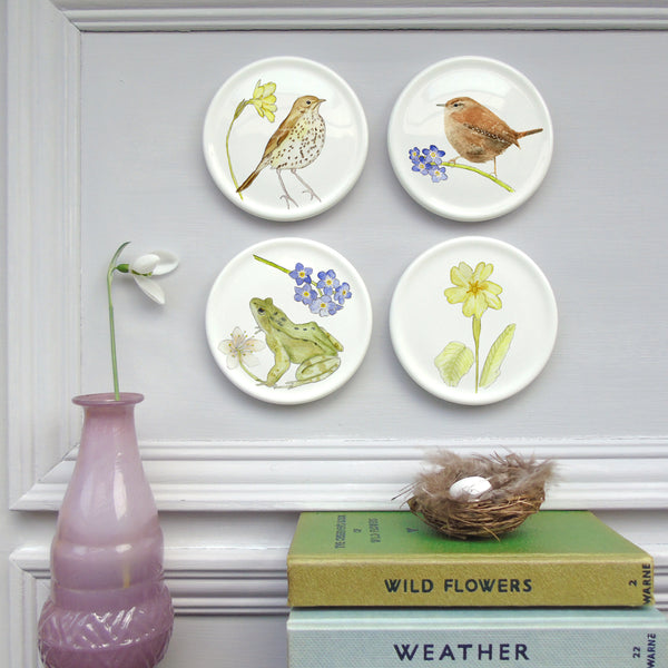 Spring garden mini wall plates