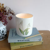bone china snowdrop candle holder