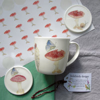Mushroom Mug and Coaster Gift Set