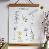 Wild Flowers Canvas Wall Hanging with Poster Hanger