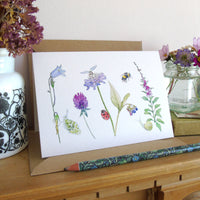 'Amongst the Wildflowers' Greetings Card