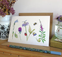 'Amongst the Wildflowers' Greetings Card