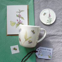 Wildflower and Bees bone china Mug