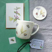 Wildflower and Bees bone china Mug