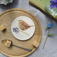 Wren and Forget-Me-Not Coaster
