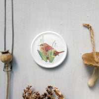 Wren and Snowdrops Decorative Mini Wall Plate