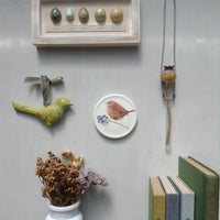 Wren and Forget Me Not Decorative Mini Wall Plate
