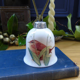 Wren and Snowdrops Fine Bone China Bell Decoration