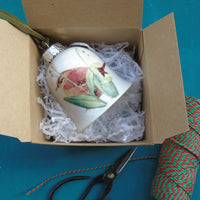 Wren and Snowdrops Fine Bone China Bell Decoration