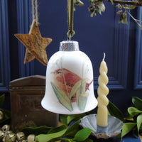 Wren and Snowdrops Fine Bone China Bell Decoration