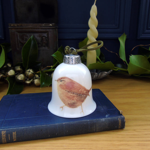 Wren Fine Bone China Bell Decoration