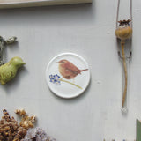 Wren and Forget Me Not Decorative Mini Wall Plate