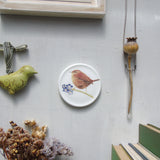 Wren and Forget Me Not Decorative Mini Wall Plate