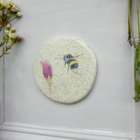 Bee and sweet pea wall plate