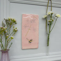 Handmade Bee and Blossom Wall art tile