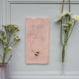 Handmade Bee and Blossom Wall art tile