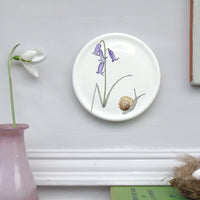 Bluebell and snail mini wall plate