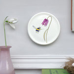 Fritillary and bee mini wall plate